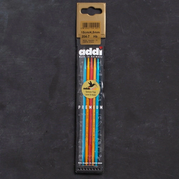 Addi Colibri 4,5mm 15cm Renkli Çorap Şişi - 204-7