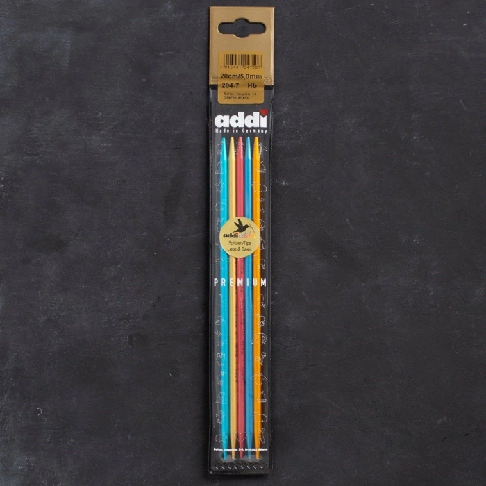 Addi Colibri 5mm 20cm Renkli Çorap Şişi - 204-7