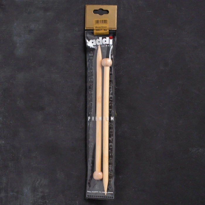 Addi Premium 10mm 25cm Bambu Örgü Şişi - 5007025-1