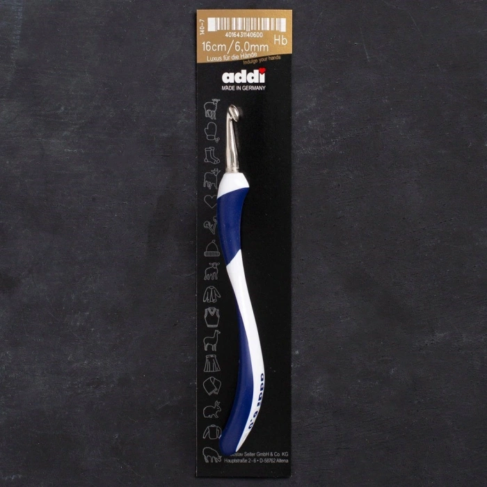 Addi Swing 6mm 16cm Lacivert Ergonomik Yün Tığ - 1