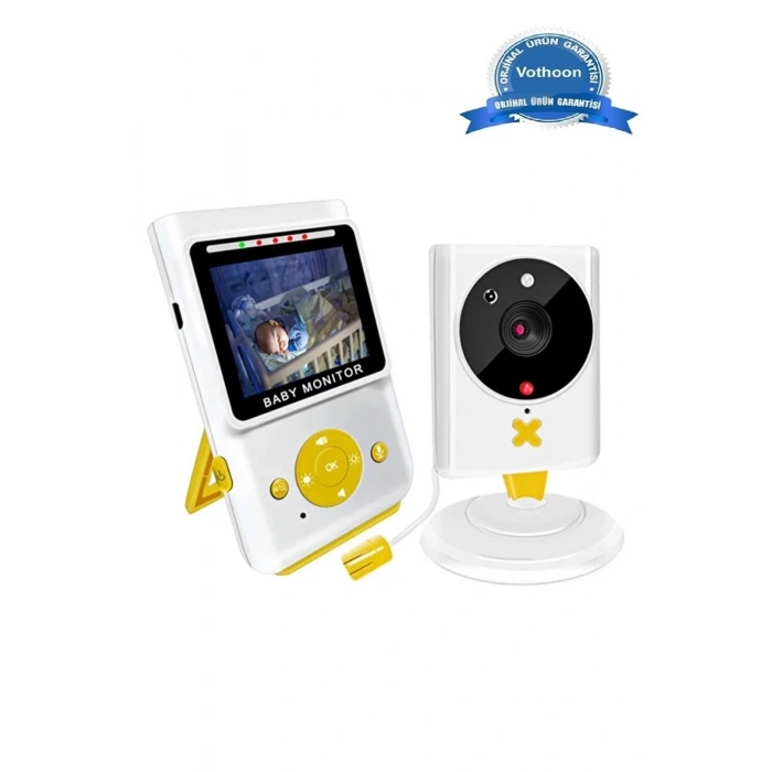 Akıllı Bebek Kamerası Monitörlü Karşılıklı Konuşma Özellikli Sıcaklık İzleme 2.4 İnç Bebek Kamerası