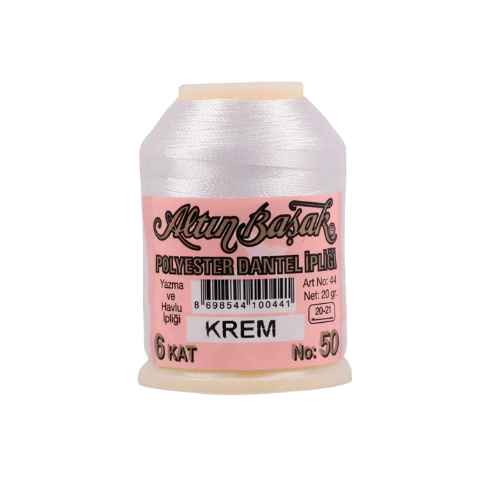 Altınbaşak Oya ve Dantel İpi 20 gr - Royaleks - No: KREM