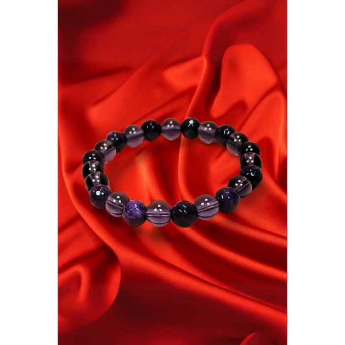 Ametist Doğal Taş Bileklik Kutulu