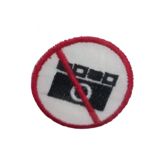 Aplike Ütü İle Yapışan Fotoğraf Makinesi Yasak Arma 3 cm