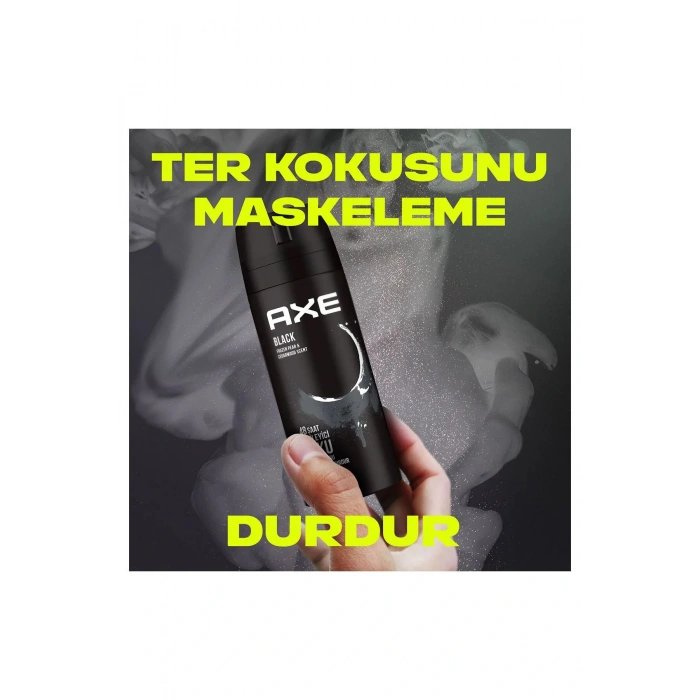 Axe Erkek Deodorant & Bodyspray Black 48 Saat Etkileyici Koku Vücut Spreyi 150 ml
