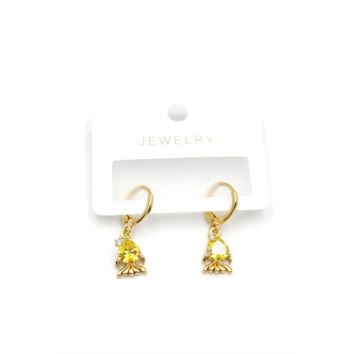 Balık Küpe - Altın