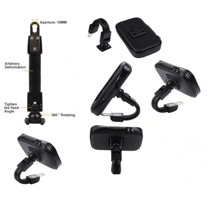 Bisiklet Ve Motosiklet Su Geçirmez Telefon Tutucu 6.2"