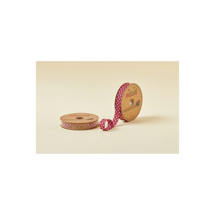 Biye Büyük Puanlı Katlı A11 Bordo 2 cm 25 Metre %65 Koton %35 Polyester