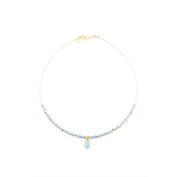 Boncuk Ananas Kolye - Beyaz