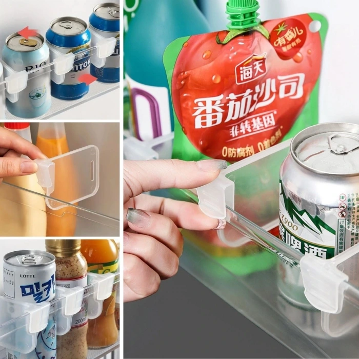 BUFFER® 10luŞeffaf Buzdolabı Yan Kapı Düzenleyici Buzdolabı Dolap İçi Bölümleyici Aparatlar