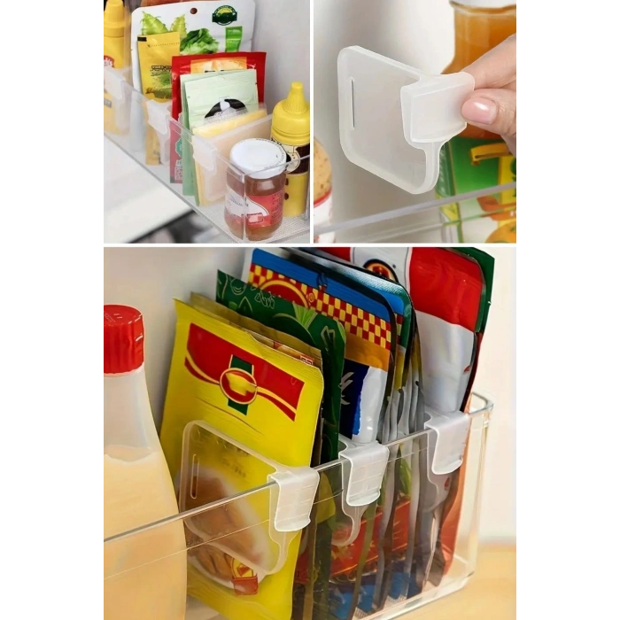 BUFFER® 10luŞeffaf Buzdolabı Yan Kapı Düzenleyici Buzdolabı Dolap İçi Bölümleyici Aparatlar