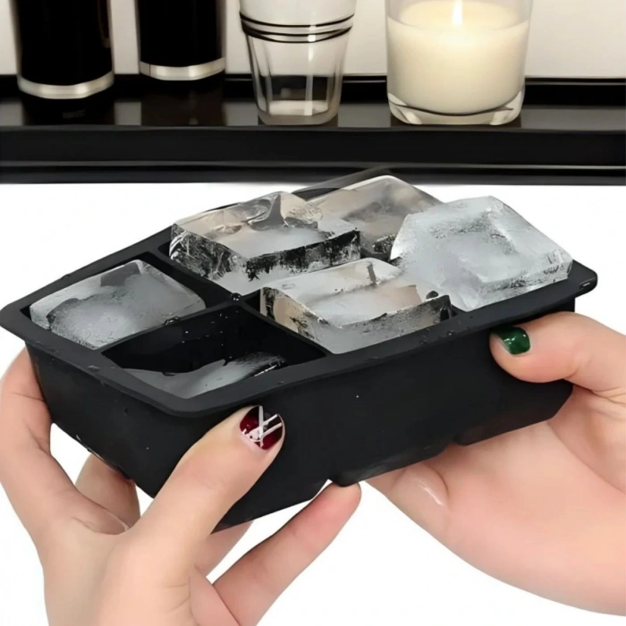 BUFFER® 6lı XL Küp Şeklinde Silikon Kolay Çıkabilen Buz Kalıbı