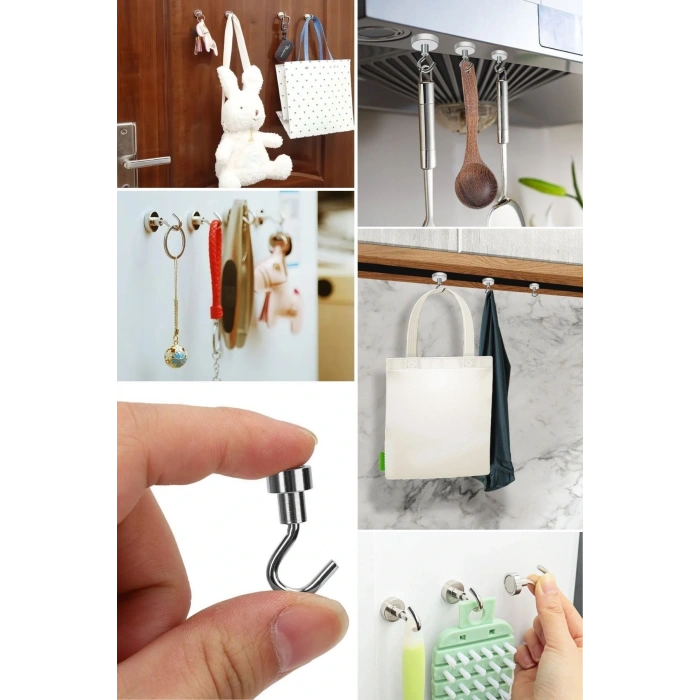 BUFFER® Güçlü Manyetik Mutfak,Banyolar İçin Çok Amaçlı 2li Magnet Askı