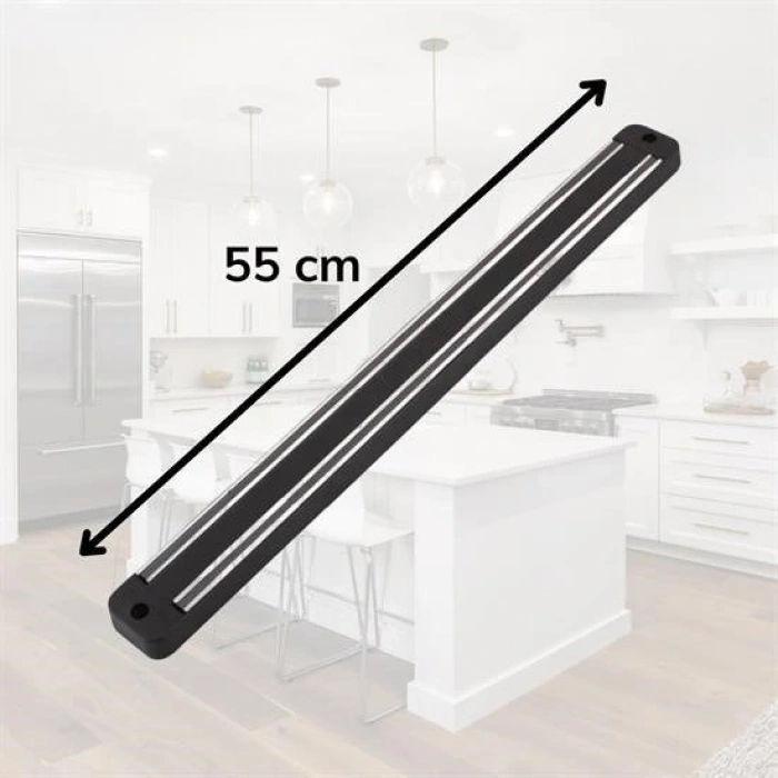 BUFFER® Mıknatıslı Paslanmaz Duvar Bıçak Askısı Standı 55 Cm Aparat