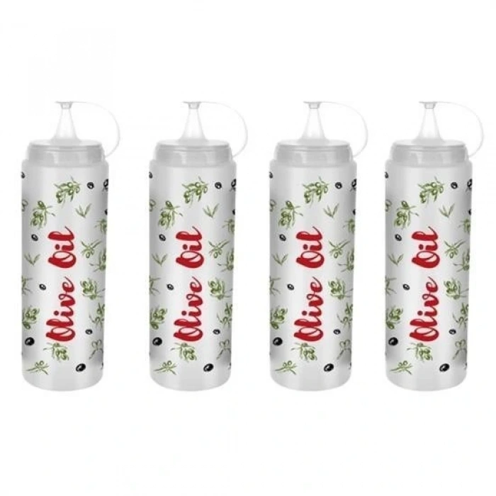 BUFFER® Şeffaf Kapaklı Sızdırmaz Yağlık Sosluk Şişesi Plastik Yağdanlık Master Chef AP-9471