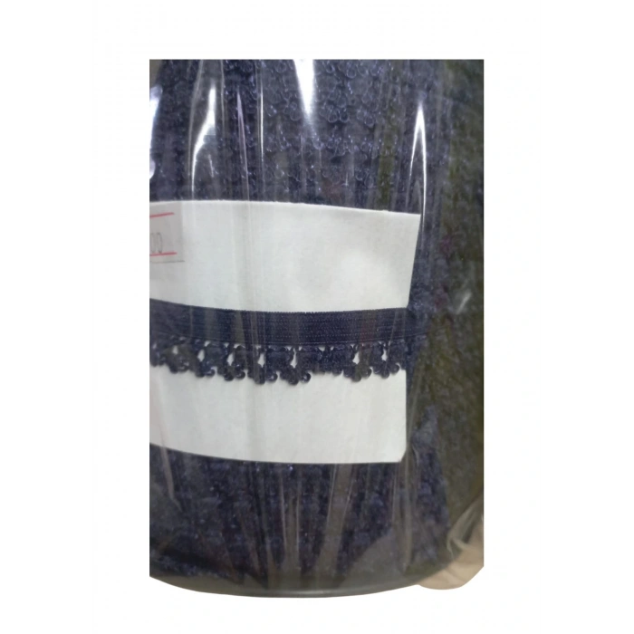 Çamaşır Lastiği Dantelli 1 cm 1 Metre Lacivert