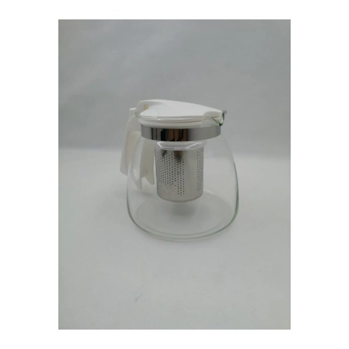 Çelik Süzgeçli Cam Demlik 900 Ml. Royaleks-8882