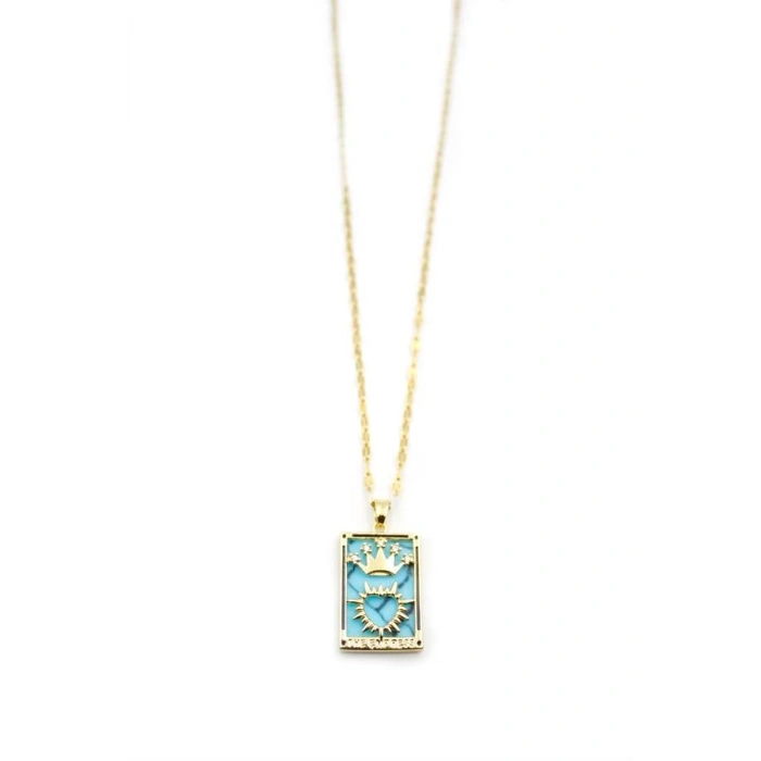 Çelik Tarot Kolye - Altın