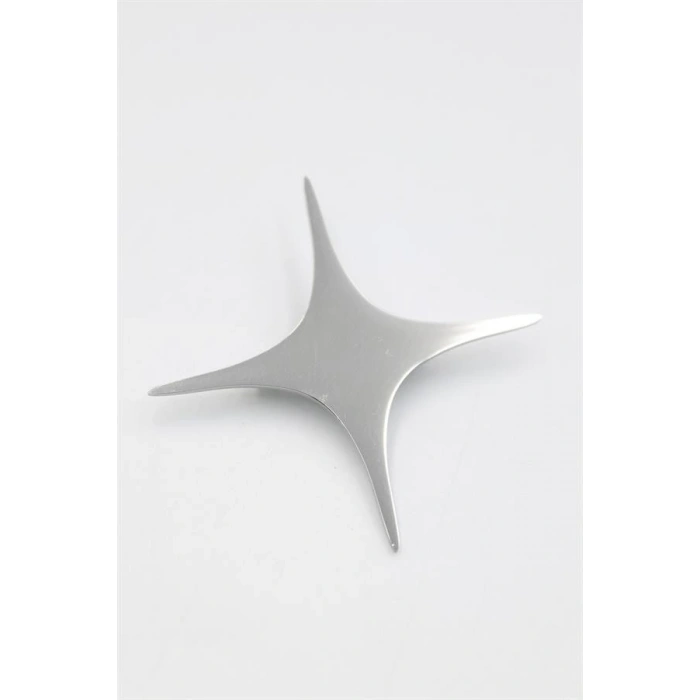 Çelik Yıldız Broş - Gümüş