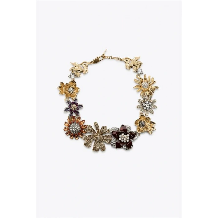 Çiçek Kolye - Altın