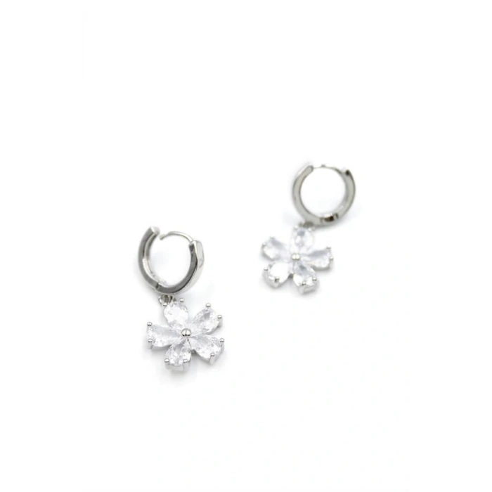 Çiçek Küpe - Beyaz