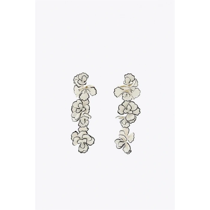 Çiçek Küpe - Beyaz