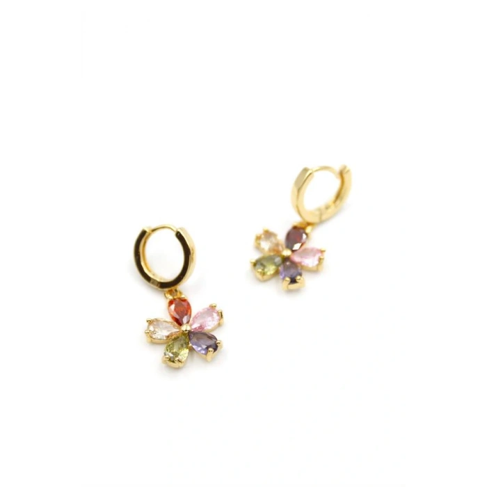 Çiçek Küpe - ÇOK RENKLİ