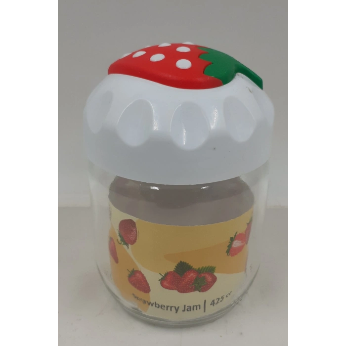 Çilek Desenli Kavanoz 1 Adet 425 Cc Royaleks-CK425