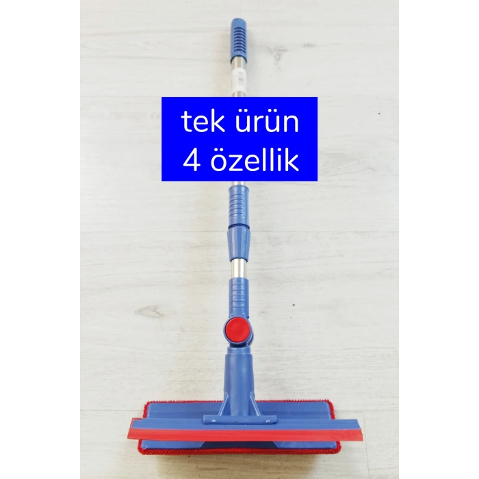 Çok Amaçlı Cam Silme Fırçası - Silikon Uçlu Çekçek - Tüy Toplayıcı Döner Başlıklı