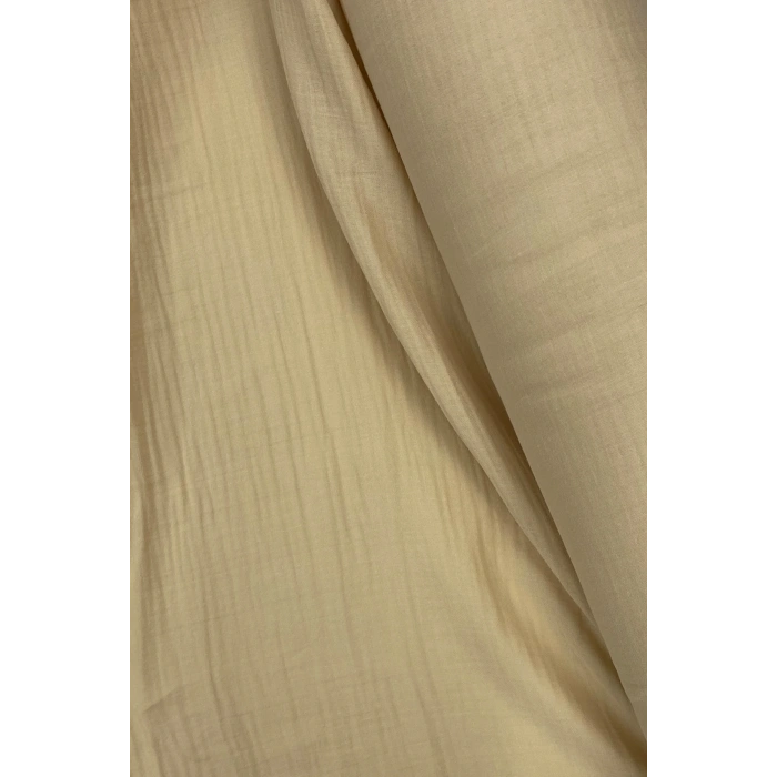 Çok Amaçlı Müslin Pamuklu Bebek Örtü ve Battaniye Kumaşı Müslin Bez Bej 80