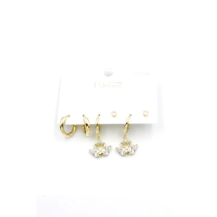 Çoklu Kuğu Küpe - Altın