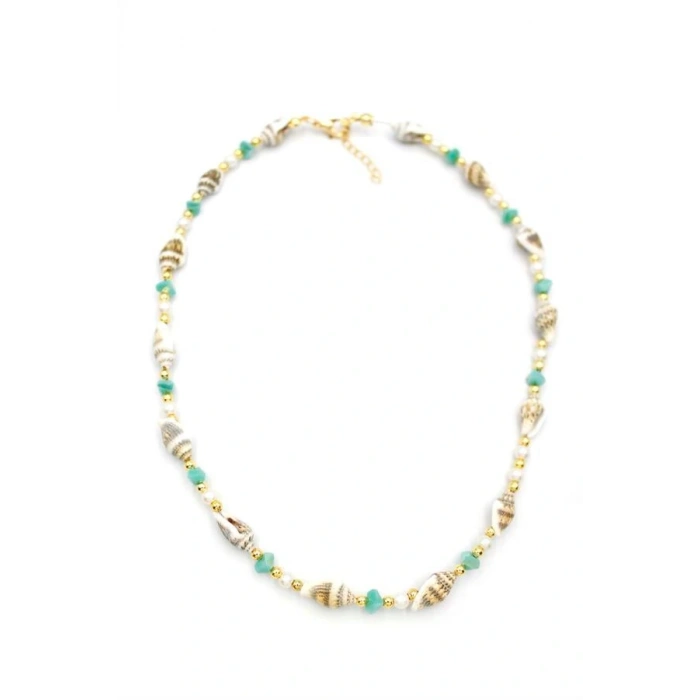 Deniz Kabuğu Kolye - Su Yeşili