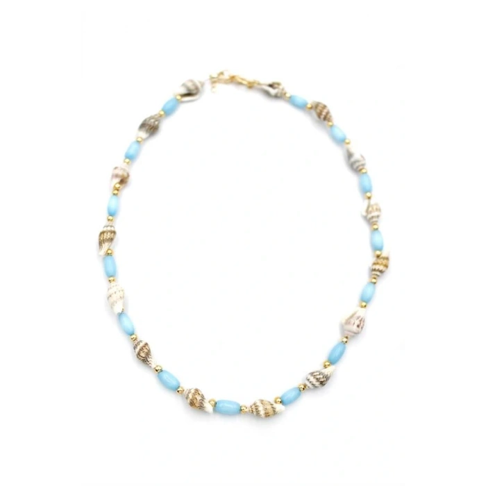 Deniz Kabuğu Kolye - Turkuaz