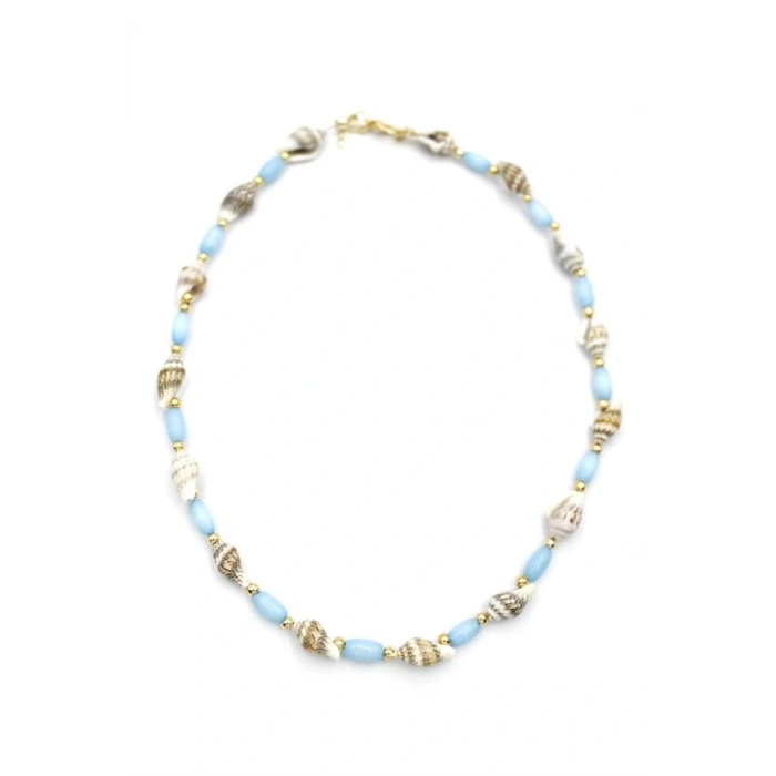 Deniz Kabuğu Kolye - Turkuaz