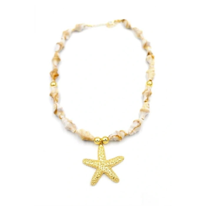 Deniz Kabuklu Yıldız Kolye - Altın