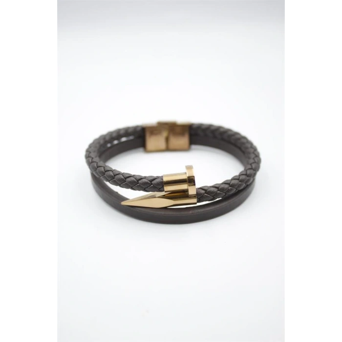 Deri Çivi Bileklik - Rose