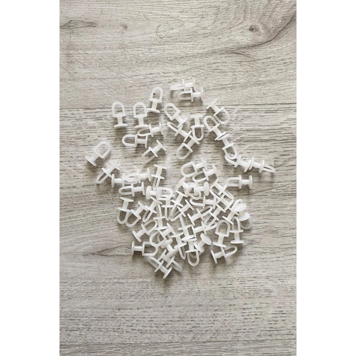 Dikmeli Sistem 75 adet Tül ve Perde Düğmesi Sağlam Korniş Halkası