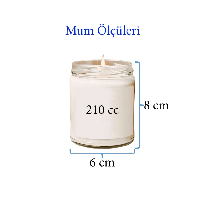 Doğal Özel Seri Kokulu Dekoratif Kavanoz Mum 210 cc - Limon Esansı - RYL