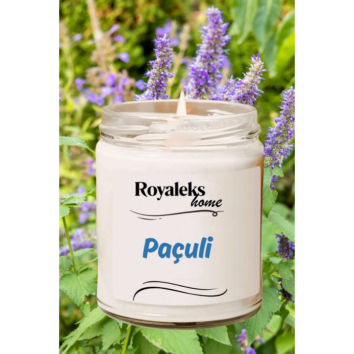 Doğal Özel Seri Kokulu Dekoratif Kavanoz Mum 210 cc - Paçuli Esansı - RYL