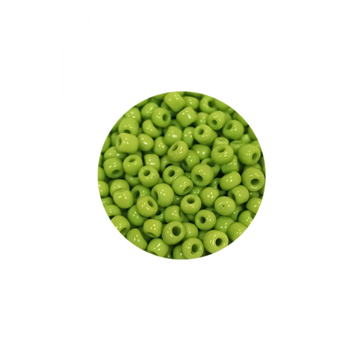 Dökme Cam Kum Boncuk (8/0) 3 mm - 60 Gram - Ihlamur Yeşili - BNC205