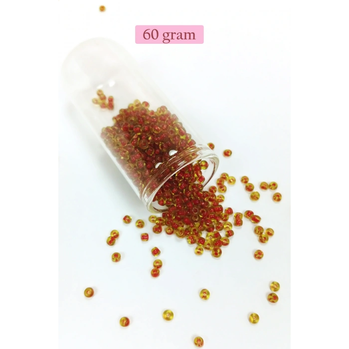 Dökme Cam Kum Boncuk (8/0) 3 mm - 60 Gram - Şeffaf Açık Kahve - BNC189