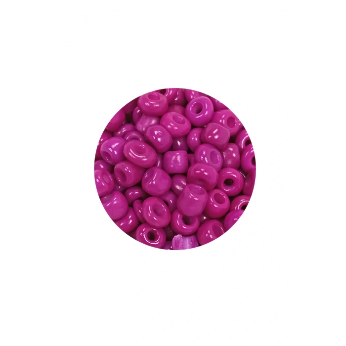 Dökme Cam Kum Boncuk Büyük Boy (6/0) 4 mm - 20 Gram - Eflatun - BNC102