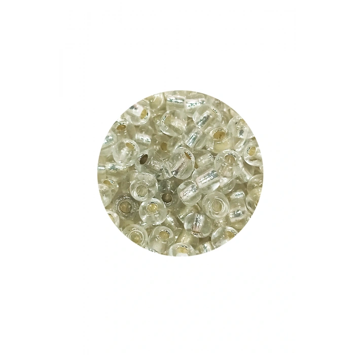 Dökme Cam Kum Boncuk Büyük Boy (6/0) 4 mm - 20 Gram - Şeffaf - BNC086