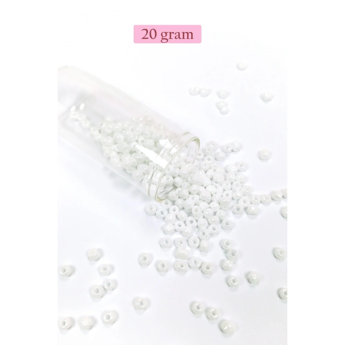 Dökme Cam Kum Boncuk Büyük Boy (6/0) 4 mm - 4 Renk - Toplam 80 Gram - BNC407