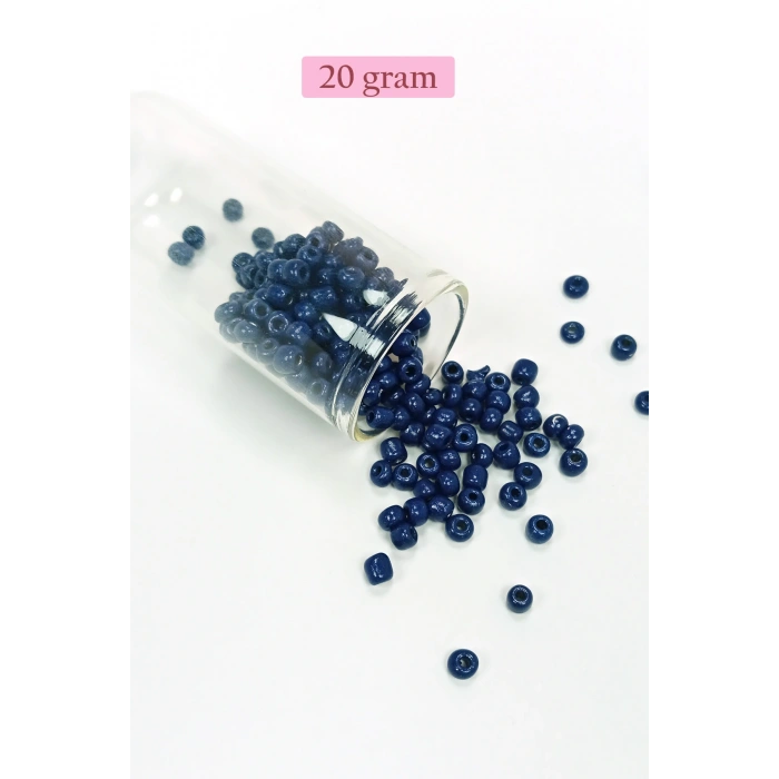 Dökme Cam Kum Boncuk Büyük Boy (6/0) 4 mm - 4 Renk - Toplam 80 Gram - BNC408