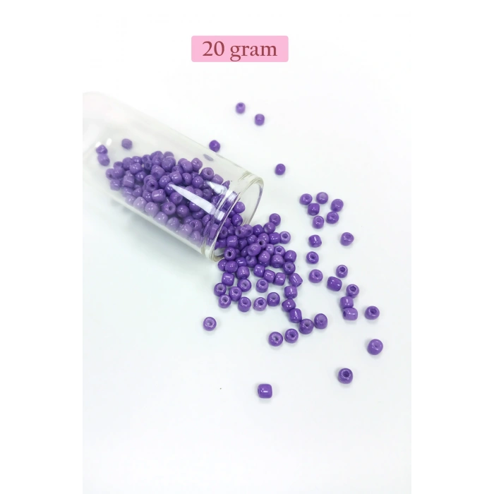 Dökme Cam Kum Boncuk Büyük Boy (6/0) 4 mm - 4 Renk - Toplam 80 Gram - BNC409