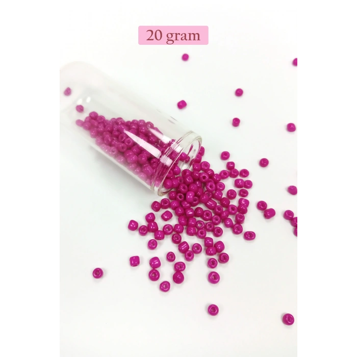 Dökme Cam Kum Boncuk Büyük Boy (6/0) 4 mm - 4 Renk - Toplam 80 Gram - BNC412