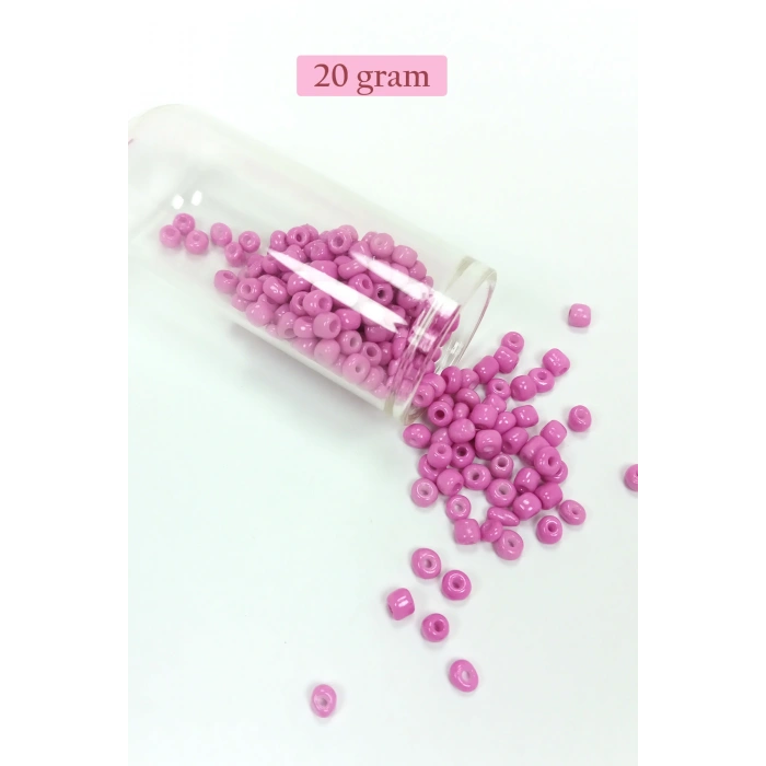 Dökme Cam Kum Boncuk Büyük Boy (6/0) 4 mm - 4 Renk - Toplam 80 Gram - BNC412