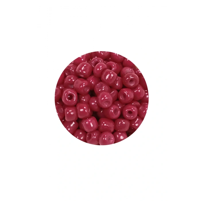 Dökme Cam Kum Boncuk Büyük Boy (6/0) 4 mm - 60 Gram - Bordo - BNC133