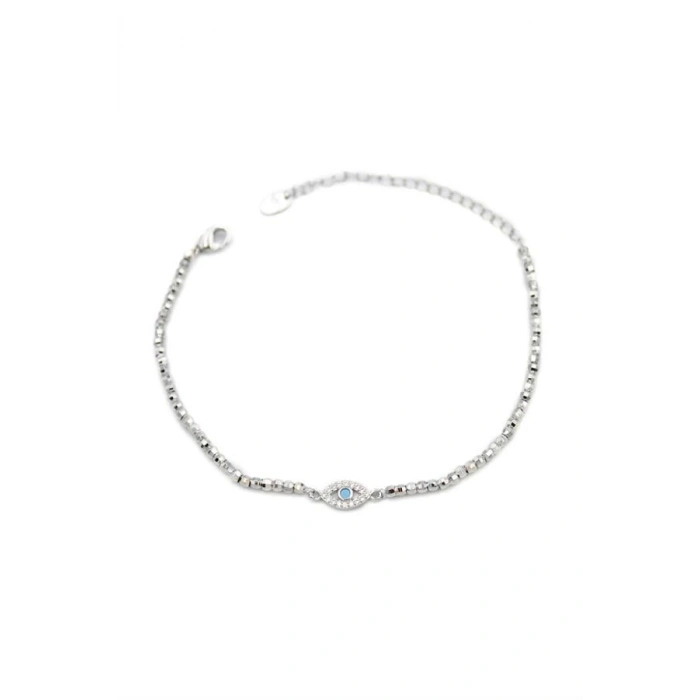 Dorika Boncuk Göz Bileklik - Gümüş